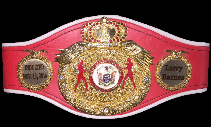 We have Larry Barnes Hall of Fame belt in our boxing gym in Westchester County NY